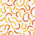 Gummy worms seamless pattern. Candy jelly snakes for yummy Halloween. Royalty Free Stock Photo