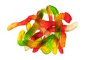 Gummy worms on a white background Royalty Free Stock Photo