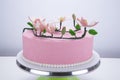 Gumpaste flower decorated cake Royalty Free Stock Photo