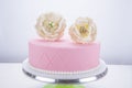 Gumpaste flower decorated cake Royalty Free Stock Photo