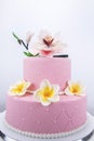 Gumpaste flower decorated cake Royalty Free Stock Photo