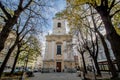 Gumpendorf parish church in Vienna, Austria, autumn