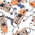 Gumshoes seamless pattern