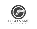 Gun army logo design vector Royalty Free Stock Photo