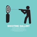 Gun Athlete At Shooting Gallery Symbol Royalty Free Stock Photo