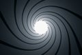 A view through swirling gun barrel - 3d rendering Royalty Free Stock Photo