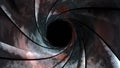 Gun barrel inside 3d rendering Royalty Free Stock Photo