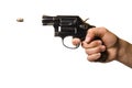Gun being fired Royalty Free Stock Photo