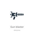 Gun blaster icon vector. Trendy flat gun blaster icon from astronomy collection isolated on white background. Vector illustration Royalty Free Stock Photo
