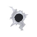 gun bullet hole cartoon vector illustration Royalty Free Stock Photo