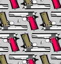 Gun and bullet pattern Royalty Free Stock Photo