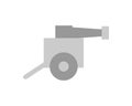 Gun cannon military force isolated icon