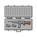 gun case color icon vector illustration Royalty Free Stock Photo