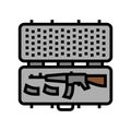 gun case color icon vector illustration Royalty Free Stock Photo