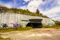 16` gun Casemate at the Fort Tilden, former United States Army installation on the coast in the New York City borough of Queens Royalty Free Stock Photo