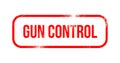 Gun control - red grunge rubber, stamp Royalty Free Stock Photo