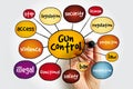 Gun control - set of laws that regulate the manufacture, sale, transfer, possession, or use of firearms by civilians, mind map