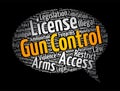 Gun Control word cloud collage, concept background Royalty Free Stock Photo