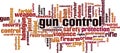 Gun control word cloud Royalty Free Stock Photo
