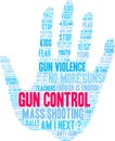 Gun Control Word Cloud Royalty Free Stock Photo