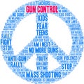 Gun Control Word Cloud Royalty Free Stock Photo