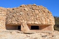 A Gun Emplacement Bunker Spanish Civil War-Defences Historic Architecture Royalty Free Stock Photo