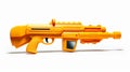 Neon-infused Digitalism: Orange Plastic Gun With Ultra Realistic Design Royalty Free Stock Photo