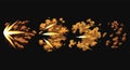 Gun flashes or gunshot animation. Collection of fire explosion effect during the shot with the gun. Cartoon flash effect