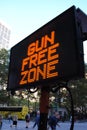 Gun Free Zone Sign, NYC, NY, USA