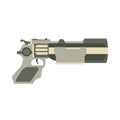 Gun futuristic weapon vector illustration blaster game laser space pistol