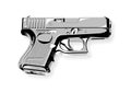 Gun glock 26 illustration vector