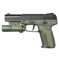 Gun green military, police, side view