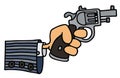 Gun in a hand Royalty Free Stock Photo