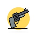 Gun, Hand, Weapon, American Abstract Circle Background Flat color Icon Royalty Free Stock Photo