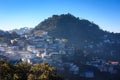 Gun hill and the houses of Mussoorie Royalty Free Stock Photo