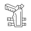 gun holster line icon vector illustration