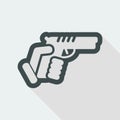 Gun icon Royalty Free Stock Photo