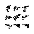 Gun icon or logo isolated sign symbol vector illustration