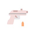 Gun icon. Simple color vector elements of video game icons for ui and ux, website or mobile application Royalty Free Stock Photo