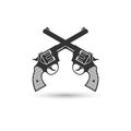 Gun icon vector isolated on white background Royalty Free Stock Photo
