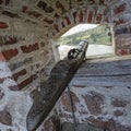 Gun of Kastelholm castle on Aland islands in Finland Royalty Free Stock Photo