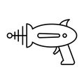 Gun Line Style vector icon which can easily modify or edit Royalty Free Stock Photo