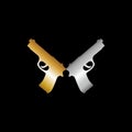 Gun logo template icon design elements Royalty Free Stock Photo