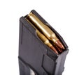 Gun magazin with ammo. Royalty Free Stock Photo