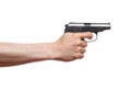 Gun in the man's hand Royalty Free Stock Photo