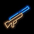 Gun neon glow icon illustration Royalty Free Stock Photo