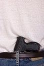 Gun in Pants Royalty Free Stock Photo