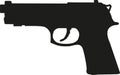 Gun pistol silhouette Royalty Free Stock Photo