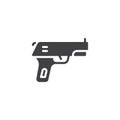 Gun pistol vector icon Royalty Free Stock Photo