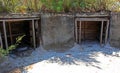 Gun pits at the old fort on North Head Royalty Free Stock Photo